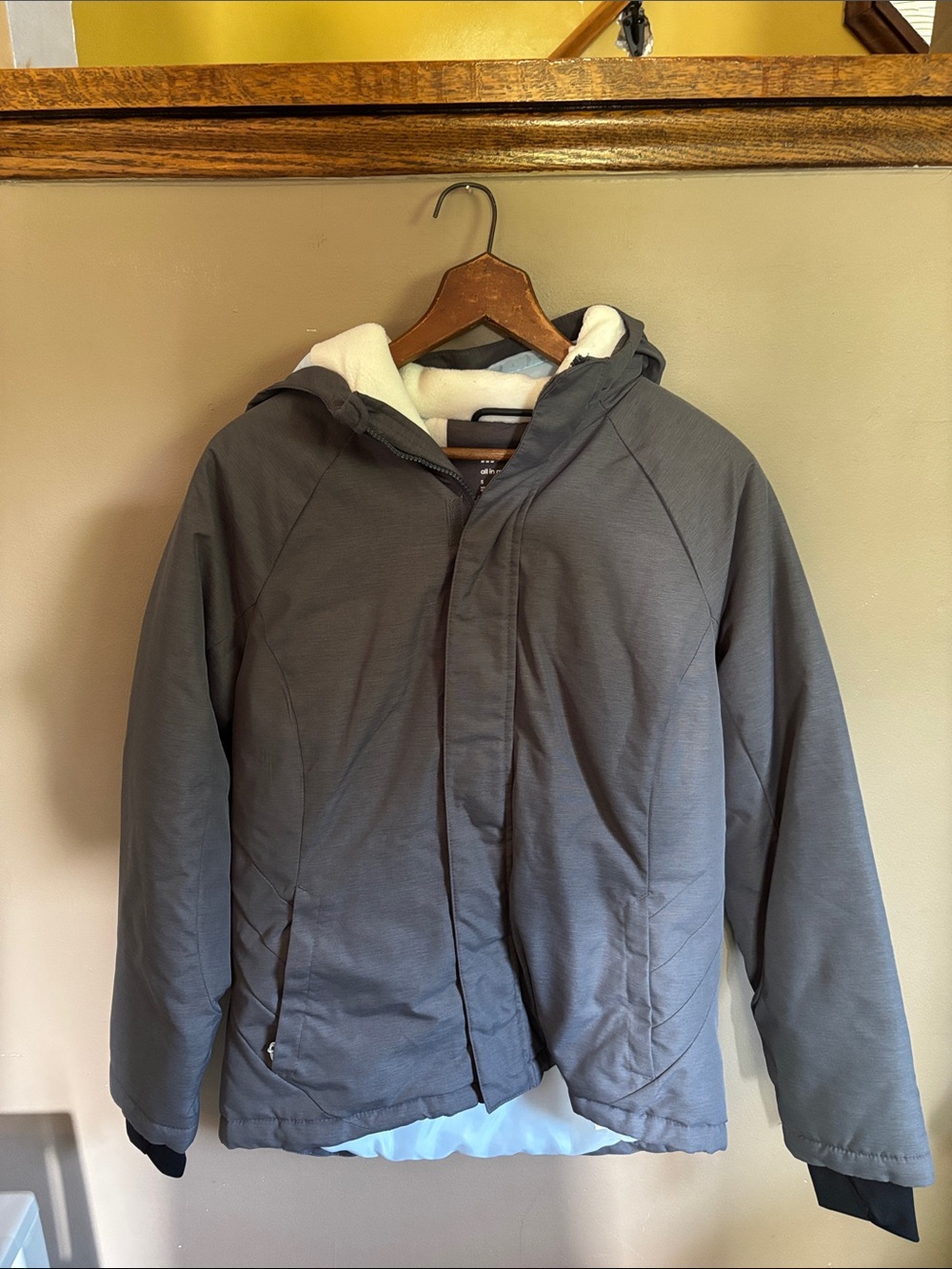Women’s All in Motion Gray Hooded Winter Jacket